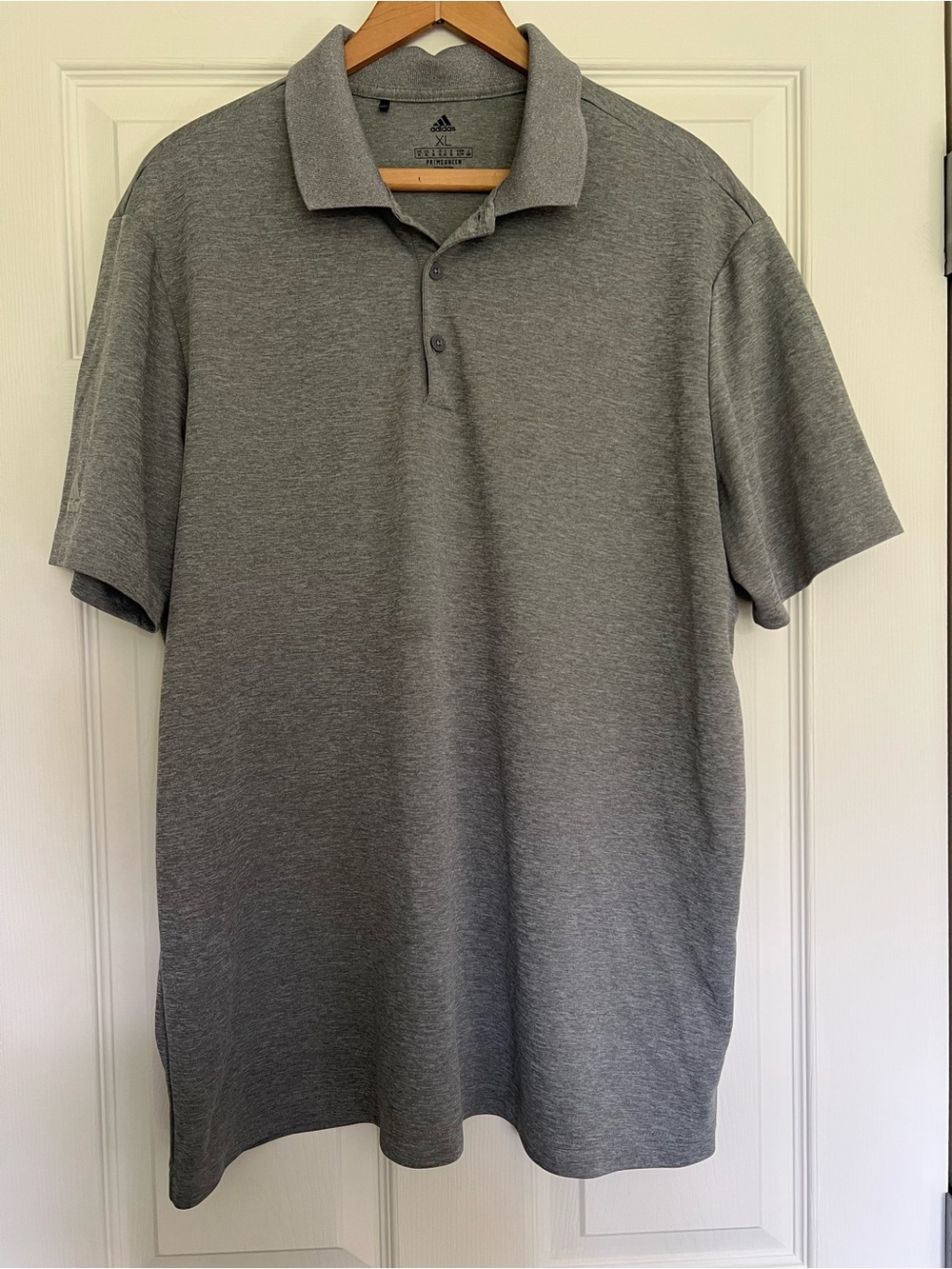 Adidas Men's Prime Green Grey Polo Shirt- XL